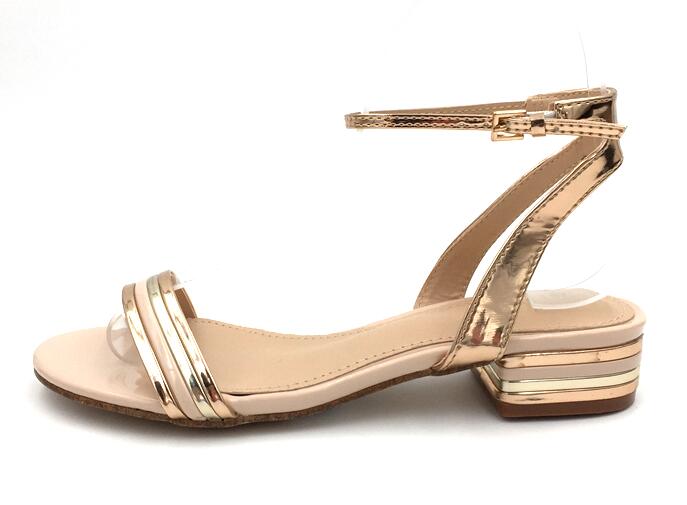 beroemde Romeinse gladiator sandalen vrouwen zomer retro slingback vierkante hak sandalias mujer gesp vrouwelijke sandale: Goud / 6