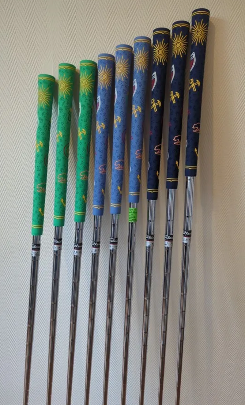 Universella golfklubbgrepp för män och kvinnor, dopaminfärgade golfjärn- och trägrepp,  , 9 st