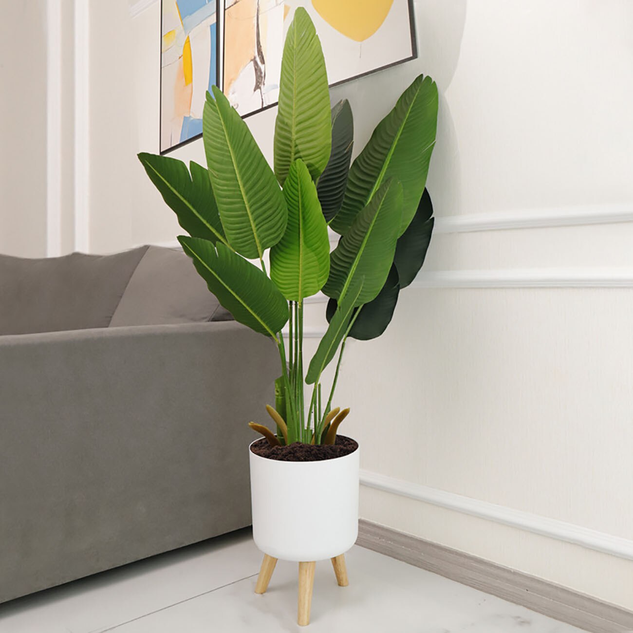 Växt blomkruka blomkruka nordisk stil planteringskärl kruka stativ hållare inomhus kontor hem balkong trä ben display rack