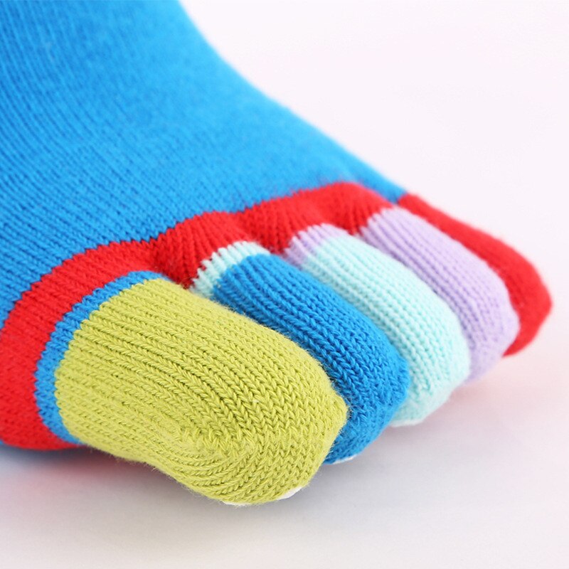 Chaussettes de Yoga à cinq doigts pour femmes, antidérapantes, colorées, en coton, avec poignées et points en Silicone antidérapants, tailles 34 à 39, paire/lot