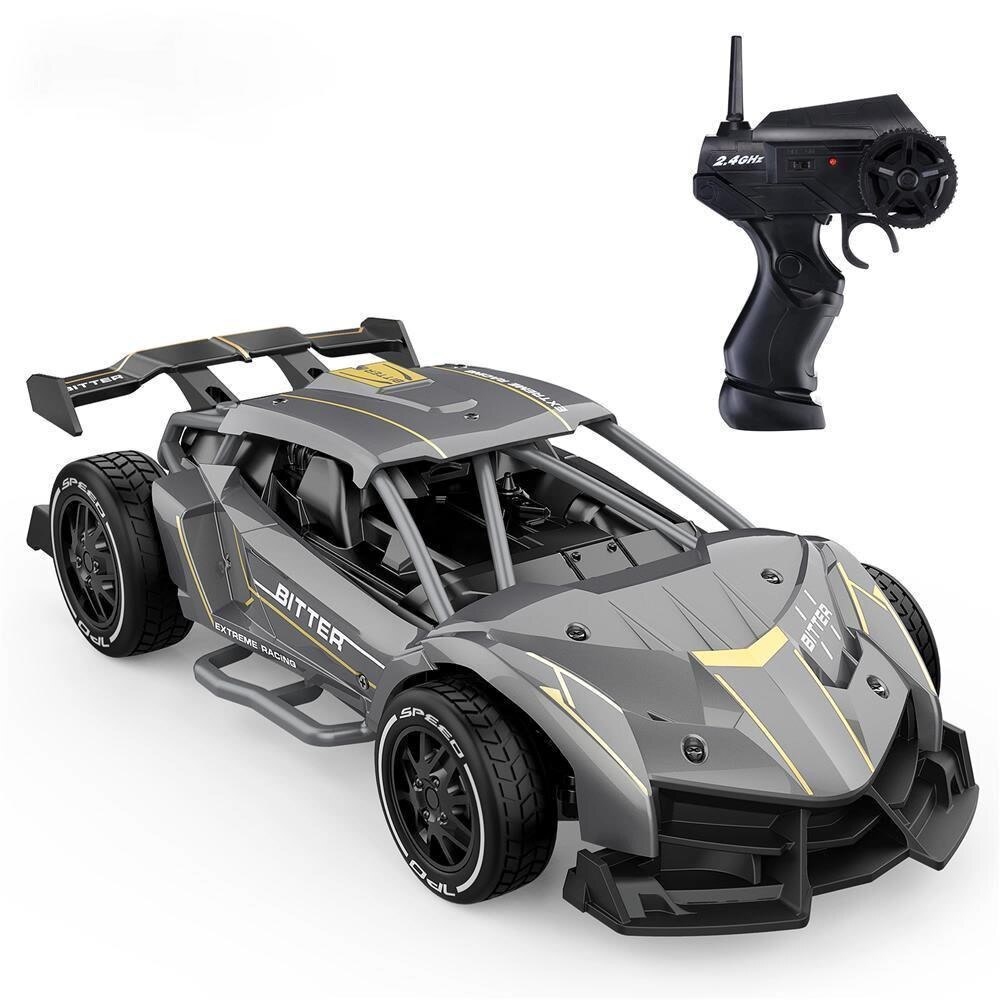 Nyr 1:24 2.4G 4WD Afstandsbediening Sport Auto Aluminium High Speed Elektrische Racing Klimmen Rc Auto Drift Voertuig model Speelgoed: Silver