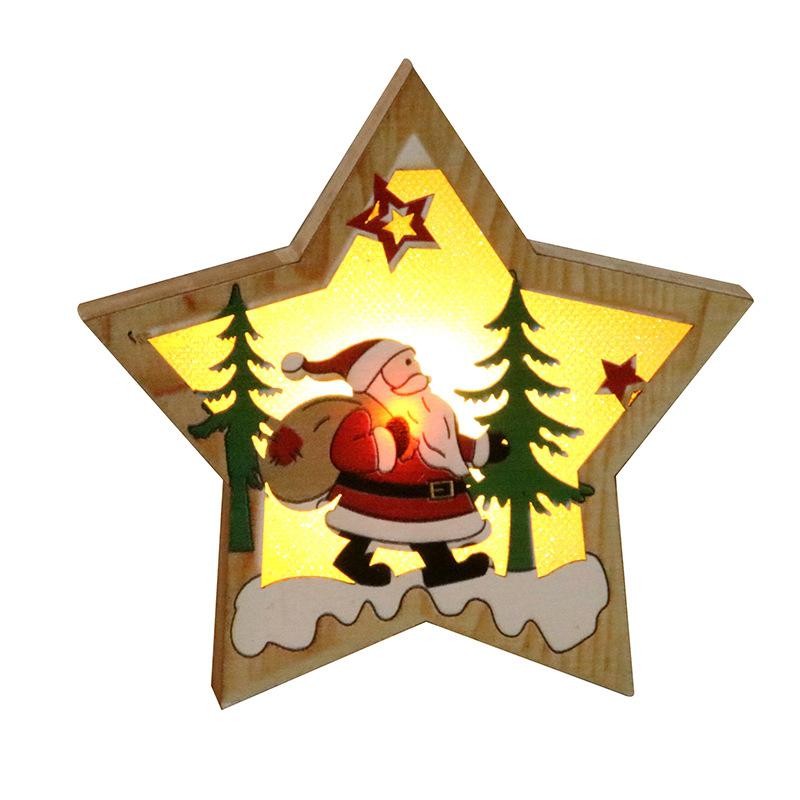 Glorystar jul xmas træ ornament træ glødende vedhæng dekoration rekvisitter