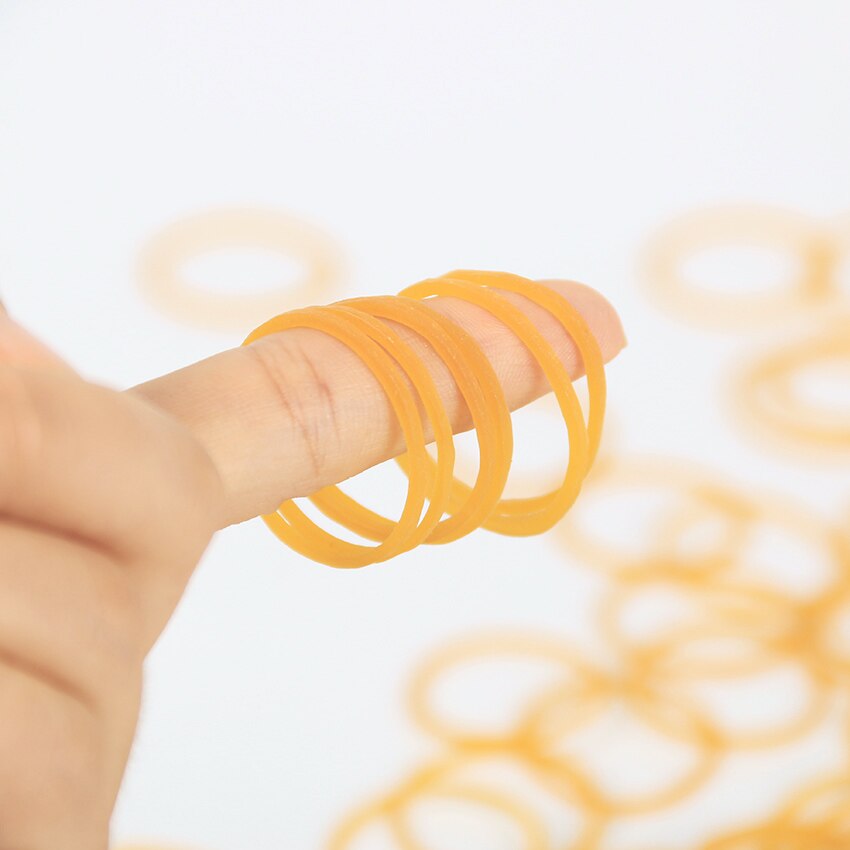 Bande de caoutchouc élastique pour emballage, 100 pièces, jaune Normal, fournitures de papeterie de bureau et d'école