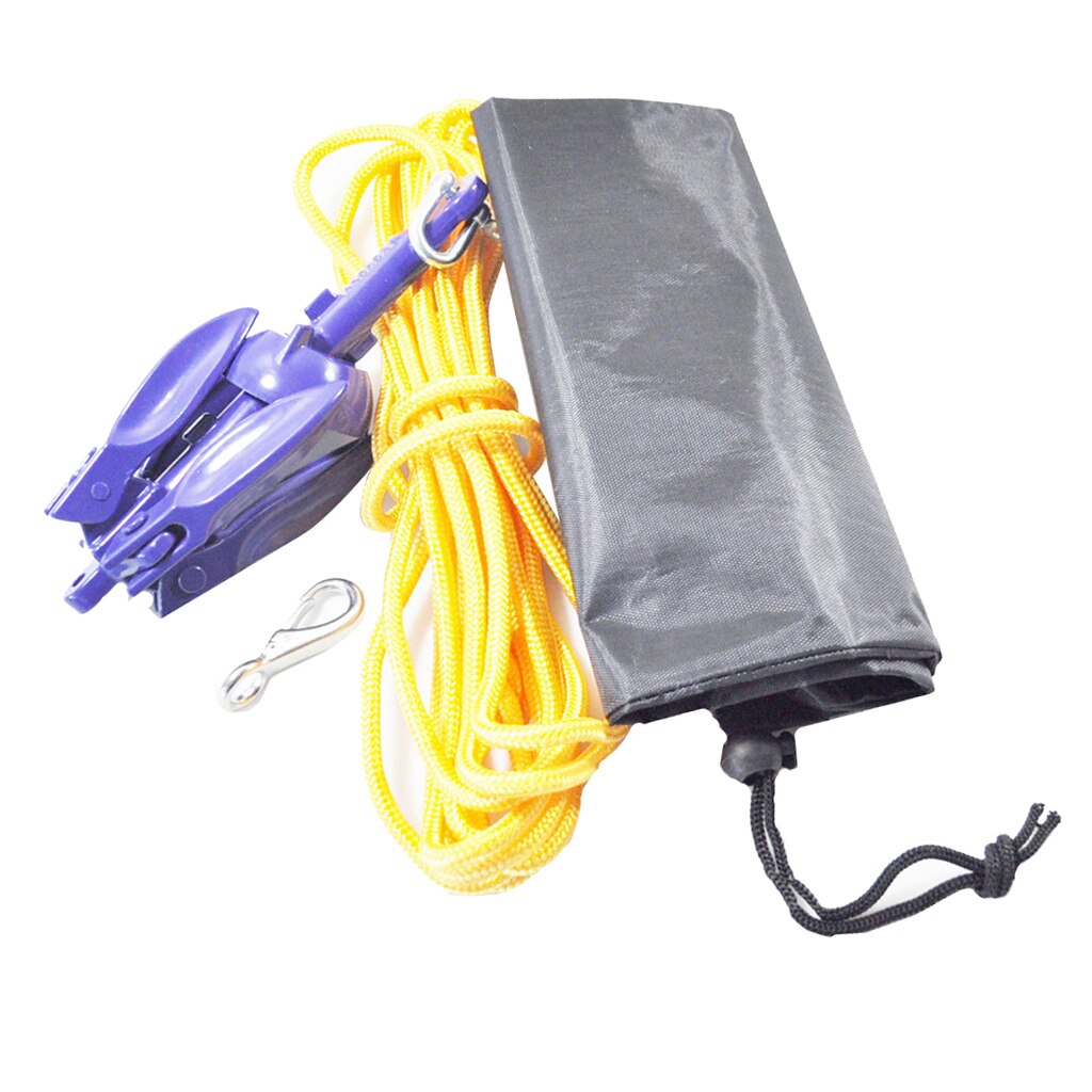 Folding Anchor Small Boat Anchor Marine Rope Kit for Kayak Canoe Boat Marine Sailboat