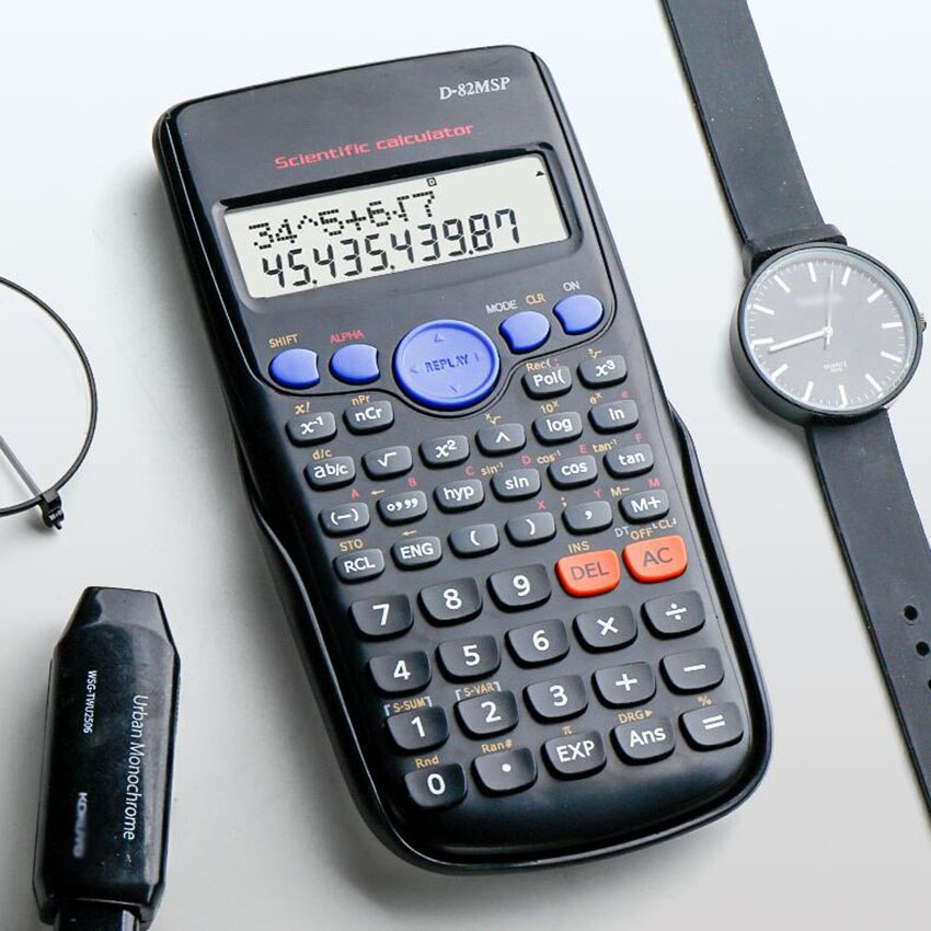 12 Digits Scientific Calculator 240 Functions Digital Battery Calculators Accounting Calculator School Office Stationery: Navy Blue