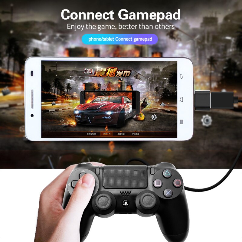 FONKEN OTG Type C For Macbook Laptop OTG Adapter Micro USB 2.0 to USB Converter For Xiaomi Samsung Android Phone USB C OTG