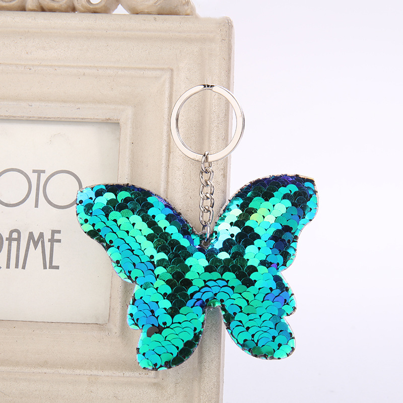 Glitter Pailletten Vlinder Sleutelhanger Hanger Valentijnsdag Gelukkige Verjaardag Bruiloft Gunsten Meisjes Vrouwen Ornamenten