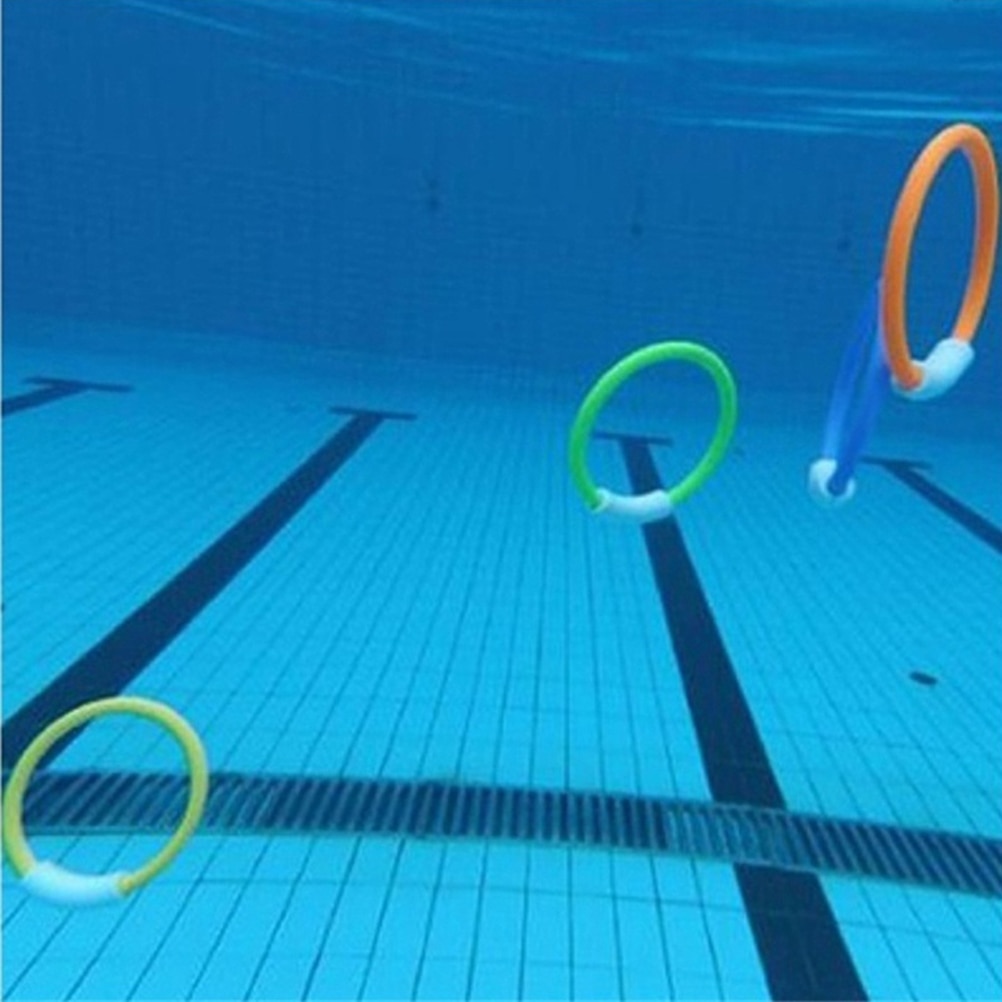 4 Teile/paket Art Art Schwimmbad Unterwasser Tauchen Ringe Spielzeug Unterwasser Schwimmen Schwimmbad Tauchen Sommer Strand Wasser Spielen Spielzeug #20