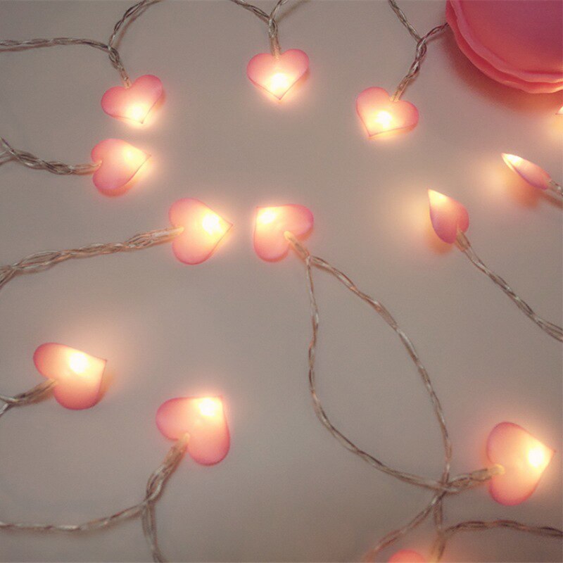 1 stk fairy lights love heart string lights for bursdagsfest bryllup dekorasjon