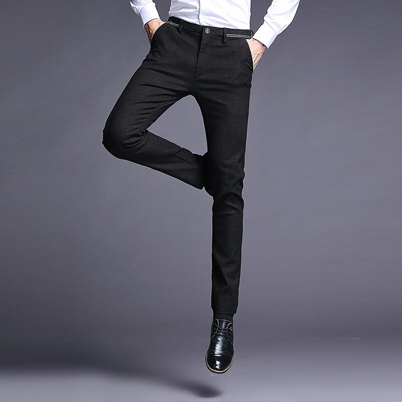 Costume pour homme, pantalon formel à carreaux, Slim, collection décontracté, tenue de mariage, automne, hiver