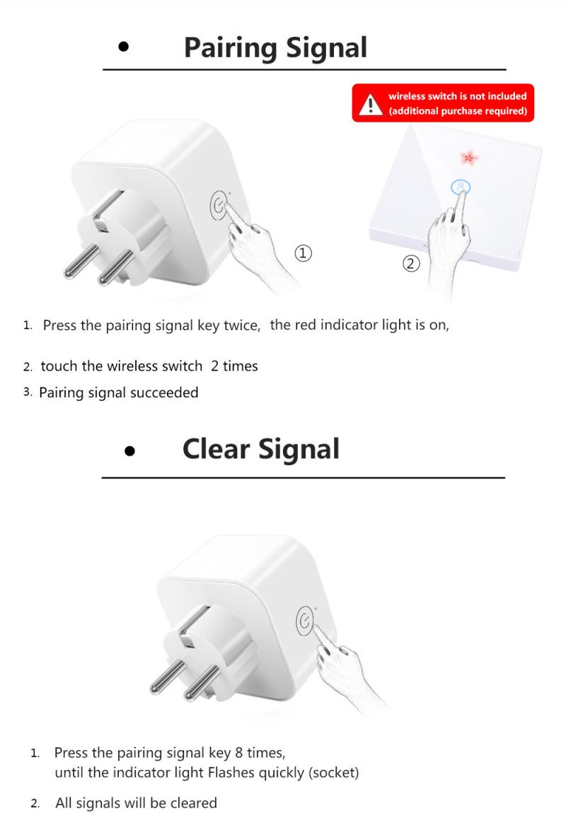 WIFI +RF 433MHZ Wireless Remote Socket Smart Timer Plug Voice Control EU Home Fire Retardant PC Smart Power Socket Smart Life