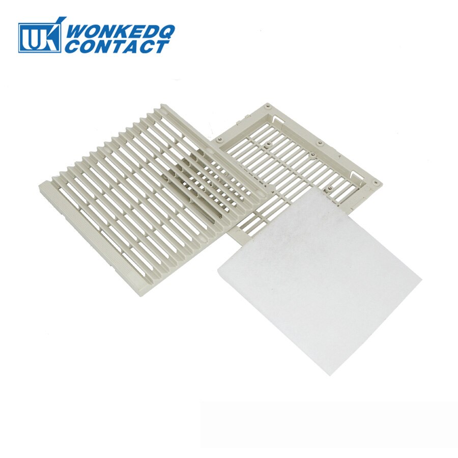 9803-300 kabinet ventilation filter sæt skodder dæksel vandtæt gitter lamel blæser udstødning køle ventilator panel uden ventilator