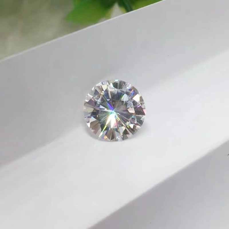 7.5mm GH couleur 1.5ct Carat VVS1 excellente coupe ronde diamants en vrac Moissanite pierre fiançailles diamant anneaux matériel