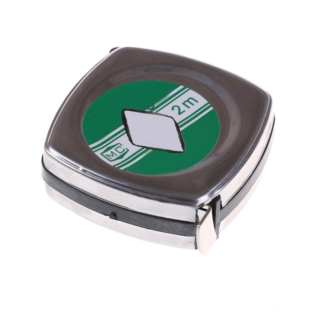 2 meter Retractable Ruler Tape Draagbare Mini Metalen Pull Heerser Meetlint