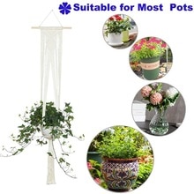 Katoen Bloempotten Bureau Plant Opknoping Touw Mand Glas Terrarium Gevlochten Hanger Pot Decoratie Handgemaakte