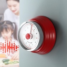 Mechanical Cooking Alarm Counter Clock Baking Reminder Stainless Steel Manual Countdown Round Shape Kitchen timer magnet TDH