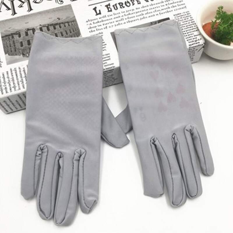 Women Protective Glooves Summer Gloves Men Women Spandex Gloves Ceremonial Gloves Smooth Stretch Solid Elbow Unisex: Gray