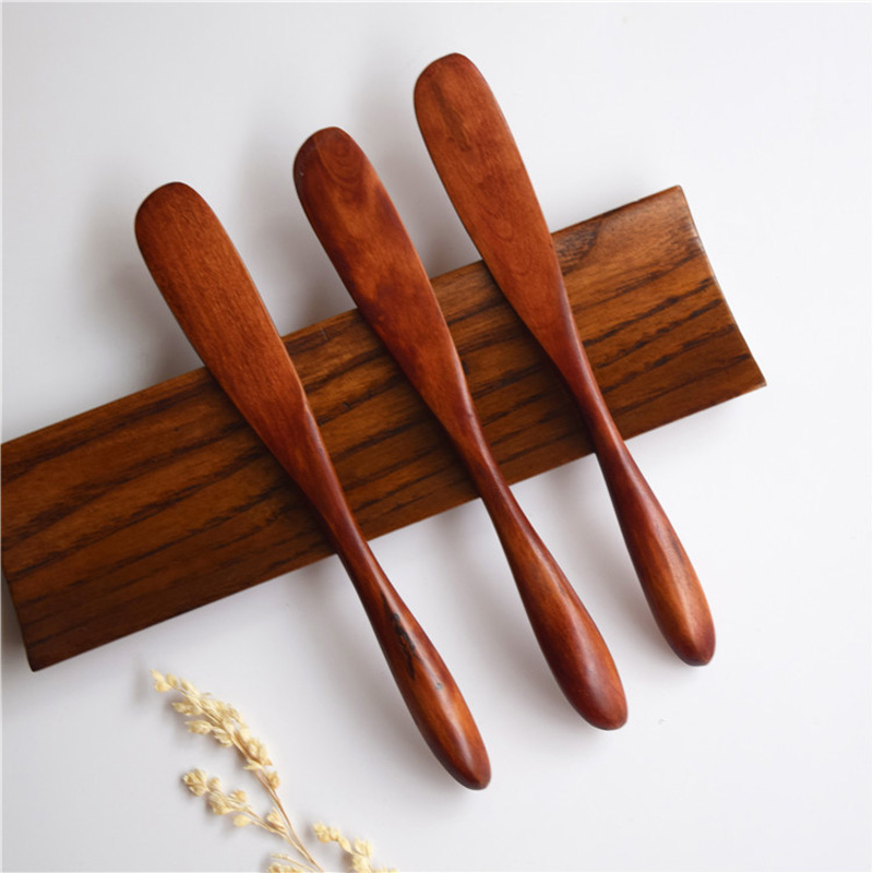 2Pcs/Lot Wooden Butter Knife Spreader Wood Bread Jam Knives Tableware Marmalade Dinner Dessert Knife
