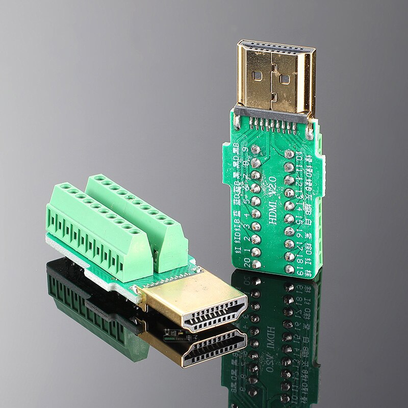Solder-free HD HDMI 2.0 Jack Male Connector Upgrade hdmi Wire Connector Adapter Cable Terminal Junction Box HD Wire Welding Plug