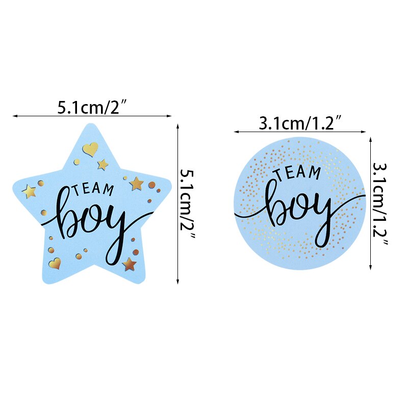 120pcs Team Boy Team Girl Stickers Boy or Girl Vote Sticker for Gender Reveal Party Decoration Baby Shower Packaging Seal Labels