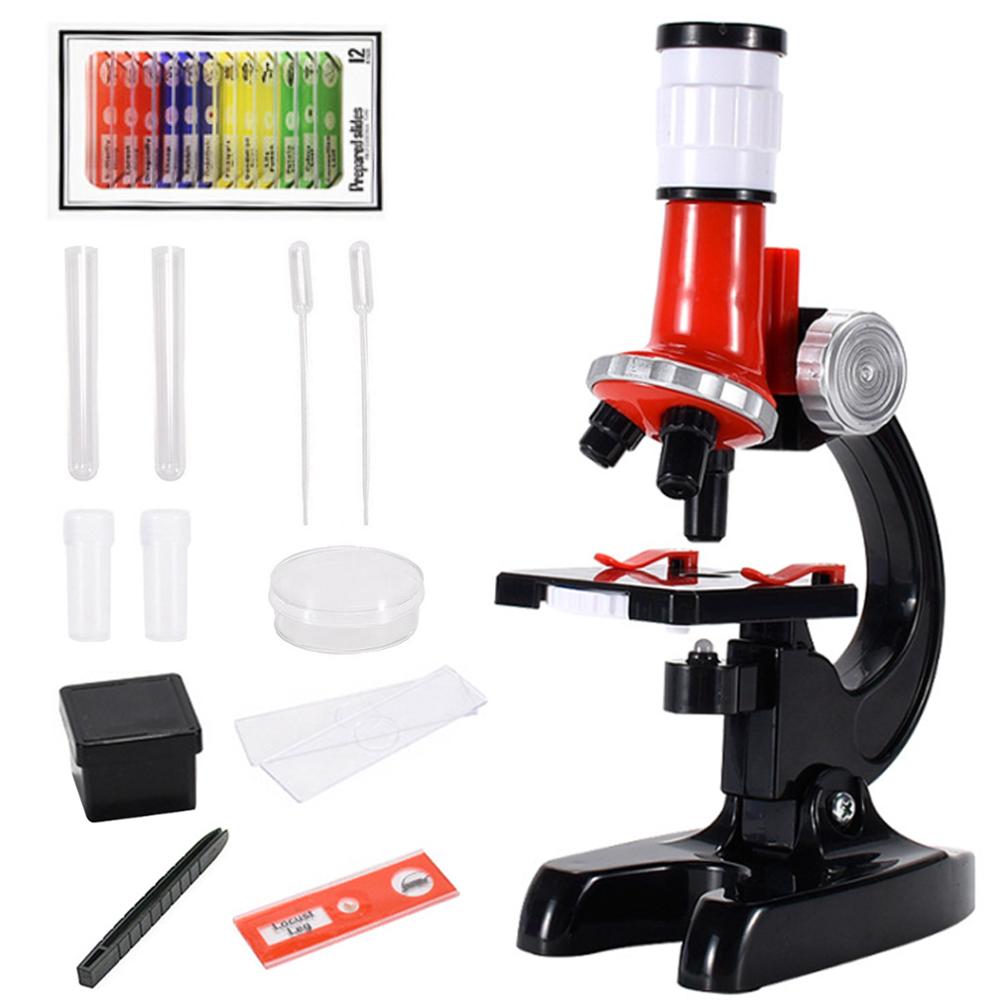 ANENG 1200X Refined Biological Microscope Kit Lab LED Home School Science Educational For Kids Child Lab Optical Instruments: Brown