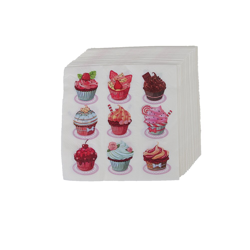 20 stk/pose kage papir serviet serviet decoupage ornamenter fødselsdag bryllup dekoration festartikler 33 x 33cm