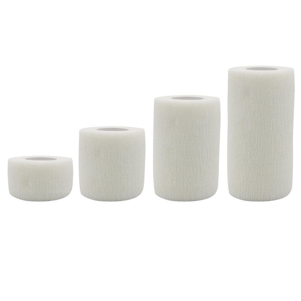 Colorful Sport Self Adhesive Elastic Bandage Wrap Tape 4 Size Finger Muscles Ankle Knee Arthrosis Bandage Wrap Protector: White / 25mm