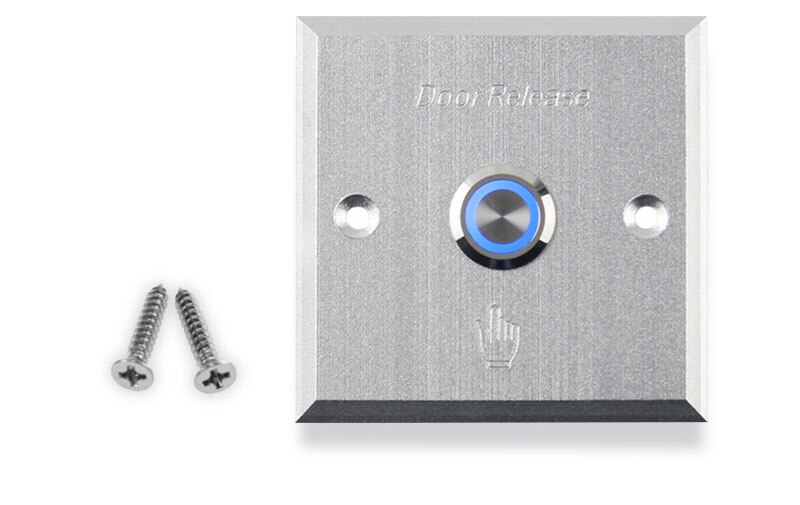 Metall Edelstahl Tür Exit-Button Schalter Release Push-Taste mit LED-Licht Für Access Control Lock System NC/KEINE/COM zu Öffnen Tür: L86 with LED