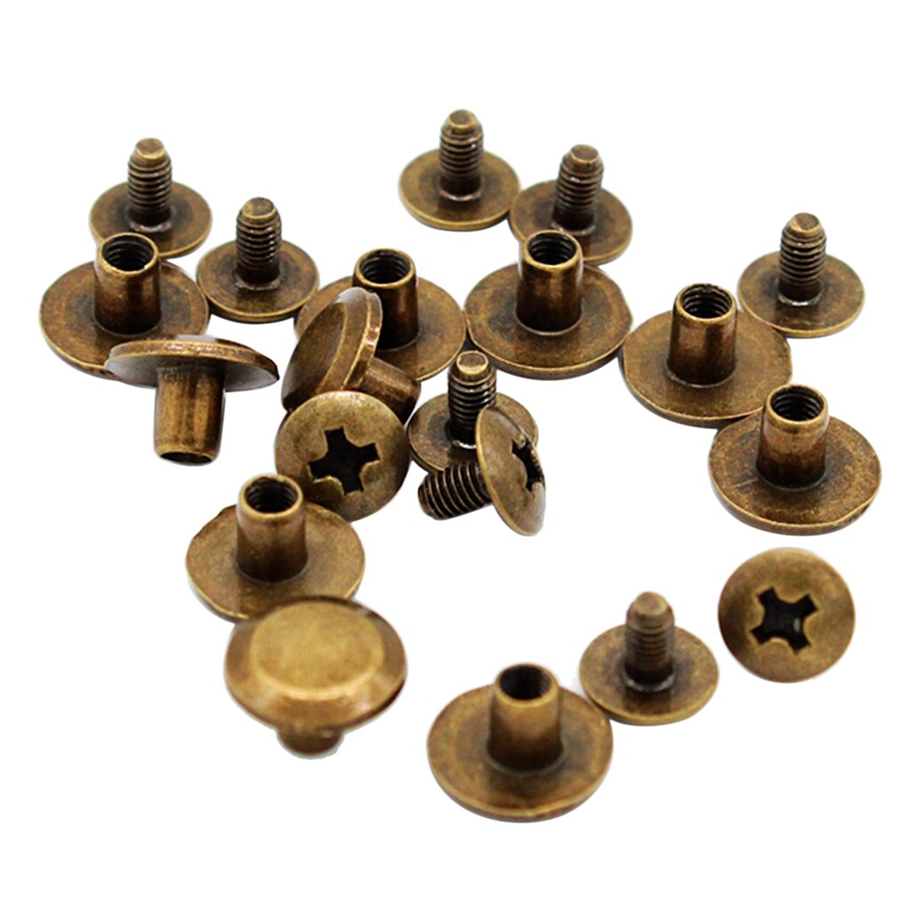 10Stck Bindung Chicago Schrauben Nagel Nieten Nieten Für DIY Kunst Handwerk 10X5mm