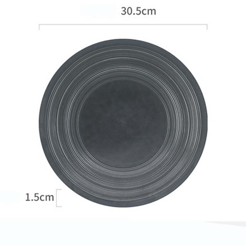 Fancity Nordic Keramische Steak Plaat Platte Schotel Plaat Ronde Westerse Restaurant Plaat Lade Set Plaat Pasta Plaat Creatieve Westerse Pl: 2
