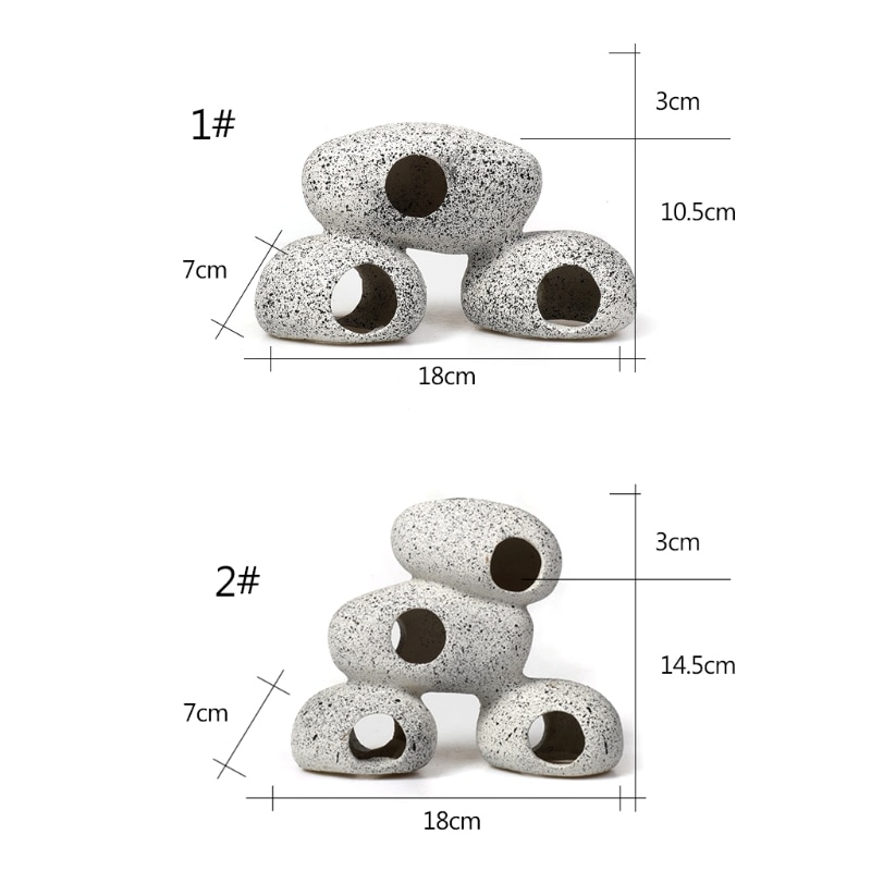 Aquarium Rock Cave Fish Tank Pond Hideaway for Shrimp Cichlid Hiding Breeding Spawning Hideout Decor Ornament GXMA