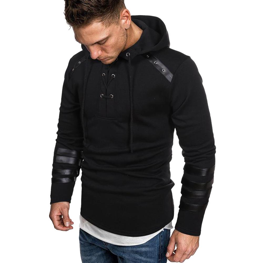 Chandal Hombre Sudadera Homme Hoodies Mens Clothes Autumn Long Sleeve Patchwork Hoodie Hooded Sweatshirt Top Outwear