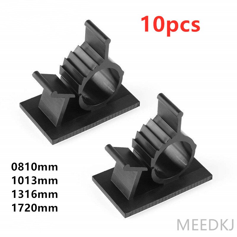 10pcs 0810/1013/1316/1720mm Cable Clips Adhesive Cord Management Wire Holder Organizer Clamp Fasteners Mayitr
