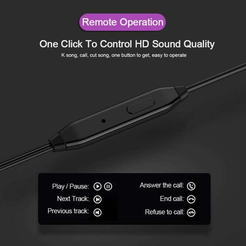 3.5Mm In-Ear Bedrade Hoofdtelefoon Universele Stereo Bass Oortelefoon Met Microfoon Oordopjes Wired Controle Gaming Headset Voor Telefoon computer