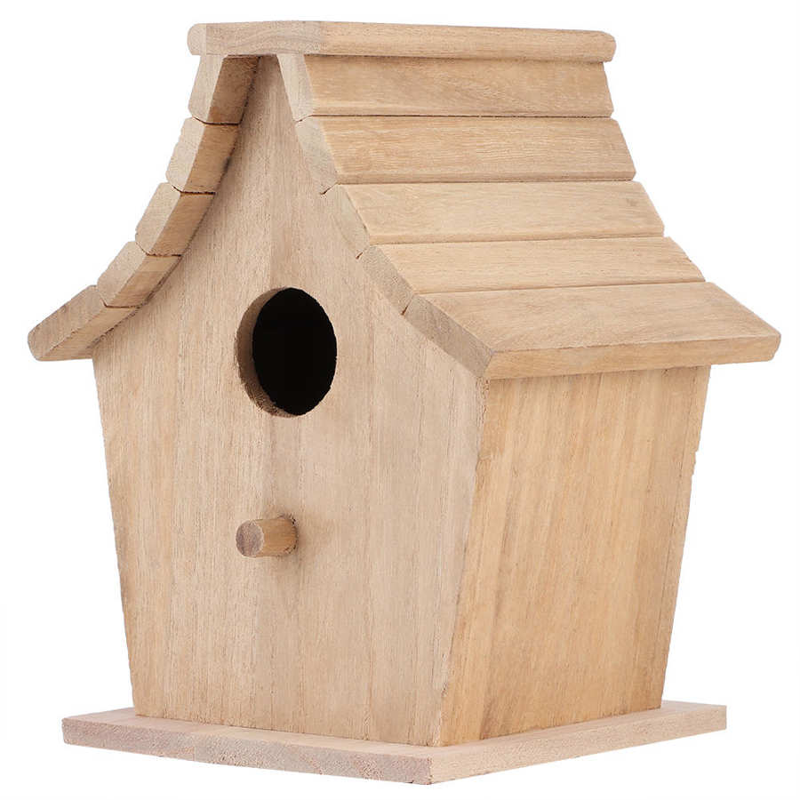 Hanging Wooden Bird House Breeding Cage Box Feeding Nest Garden Backyard Balcony Pendant Birdhouse Home Decora Bird Nest