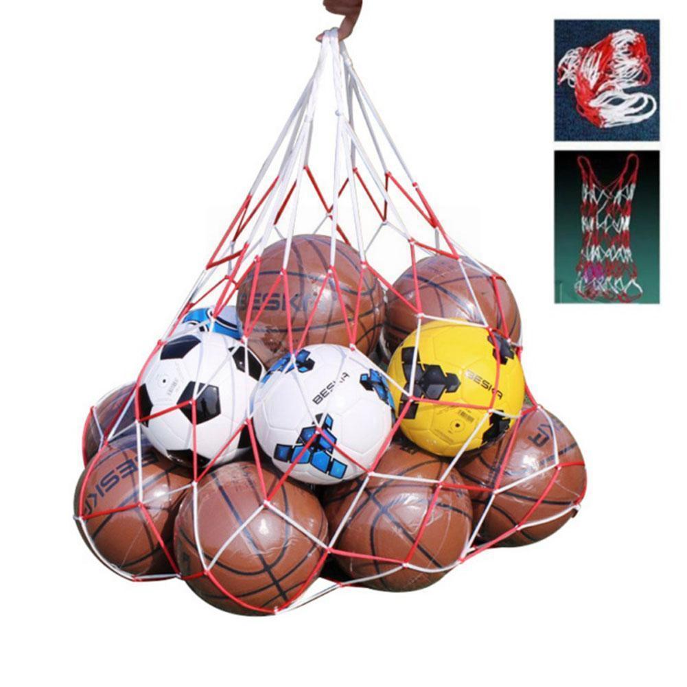 1 st utomhussportsnät fotbollsnät 10 bollar bärnätväska bärbar volleybollsportväska boll bollutrustning basketnät  c0 t 7