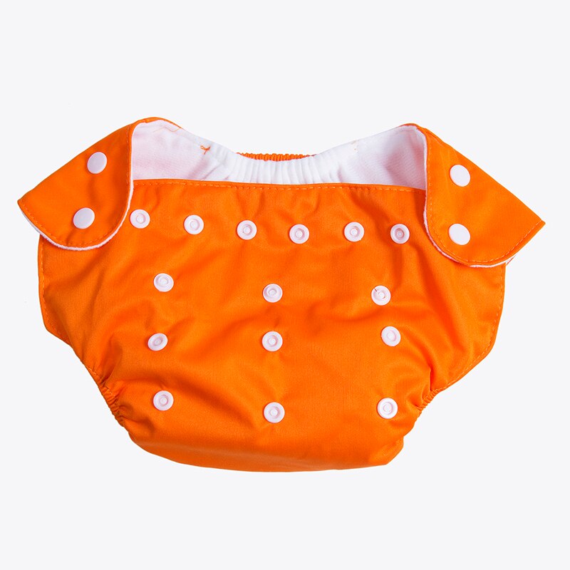 Verstelbare Herbruikbare Baby Kids Jongens Meisjes Doek Luier Luiers 1Pc Wasbare Solid Casual Katoen Kinderen Kind luiers: Oranje