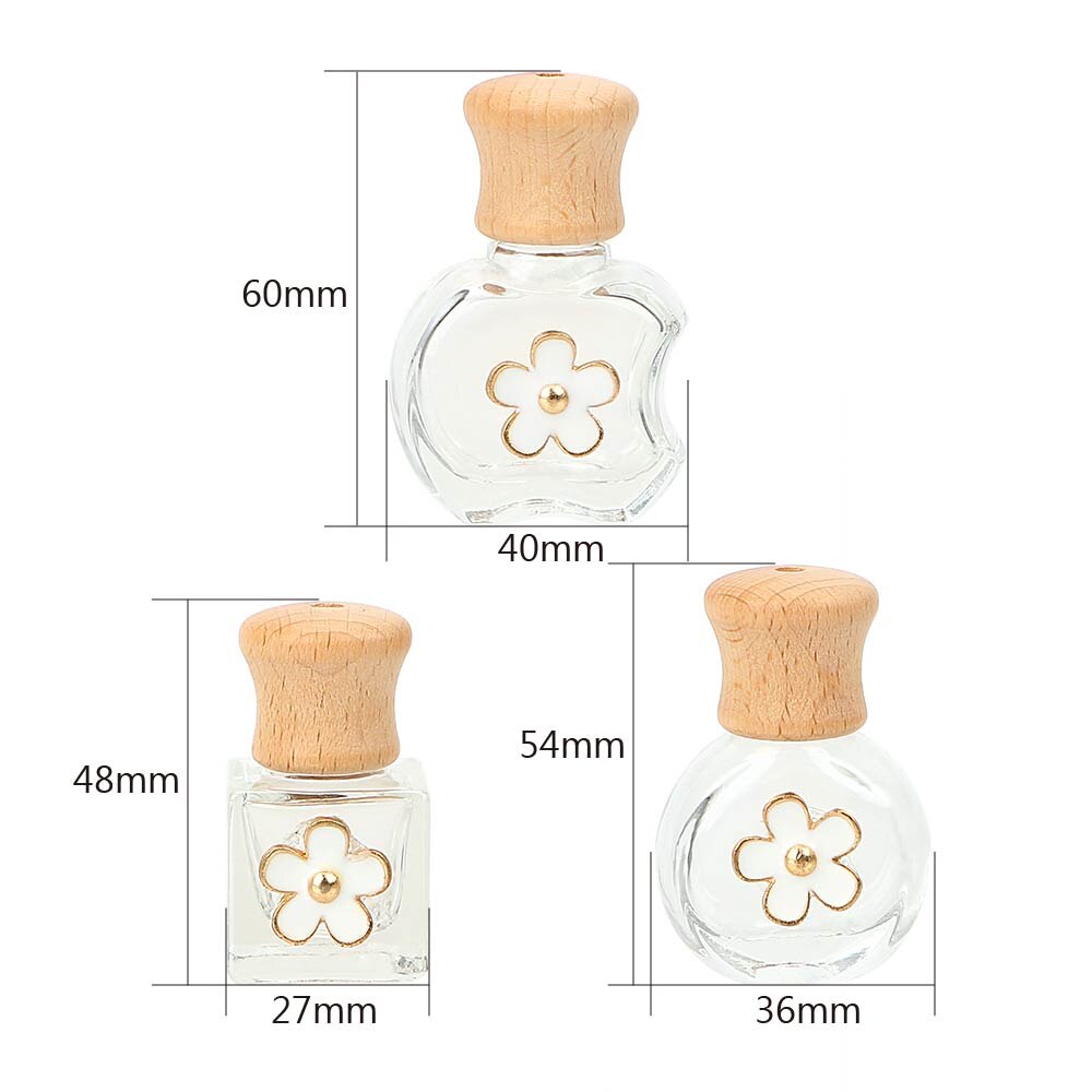 Forauto luftfrisker bil parfume klip duft tom glasflaske til æteriske olier diffuser ventil udløb ornament bil-styling
