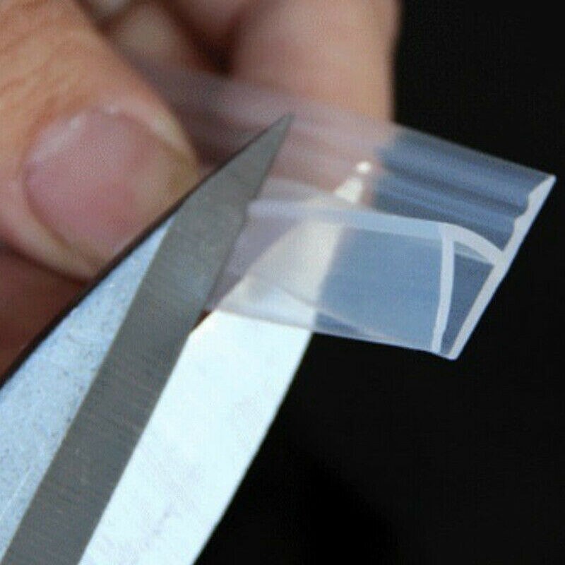 2M h Shape Glass Sealing Strips Silicone Shower Screen Seal Sliding Strip Rubber for 6-12mm Door Window BathRoom Glass #40