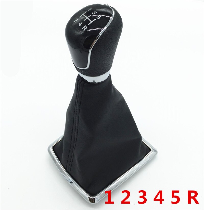 Gear Stick Manual Shift Knob Gaiter Boot Cover Gear Shift For Fiat 500 500C 2007-2013 Shift Knob Lever Stick (Color : 1