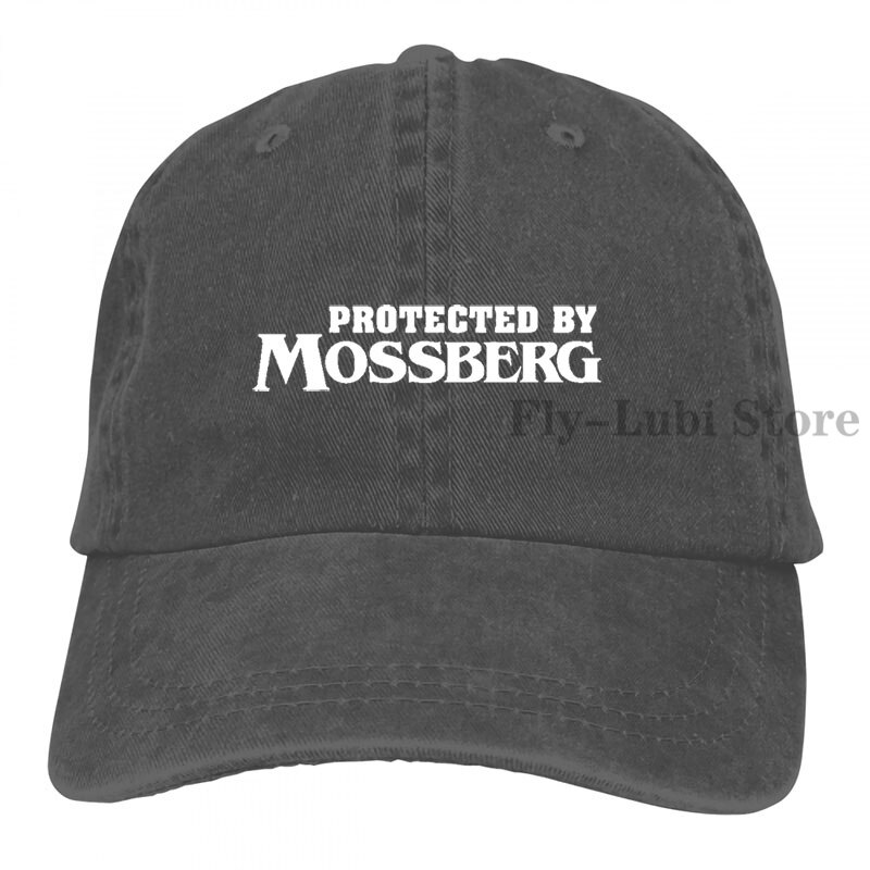 Protected By Mossberg Baseball cap men women Trucker Hats adjustable cap: 2-Black