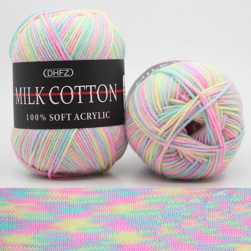 Fil à tricoter main, lait pour bébé, laine douce, Crochet, pour bricolage, pull, chaussette, écharpe, chapeau, gants de 23 couleurs différentes, 50g