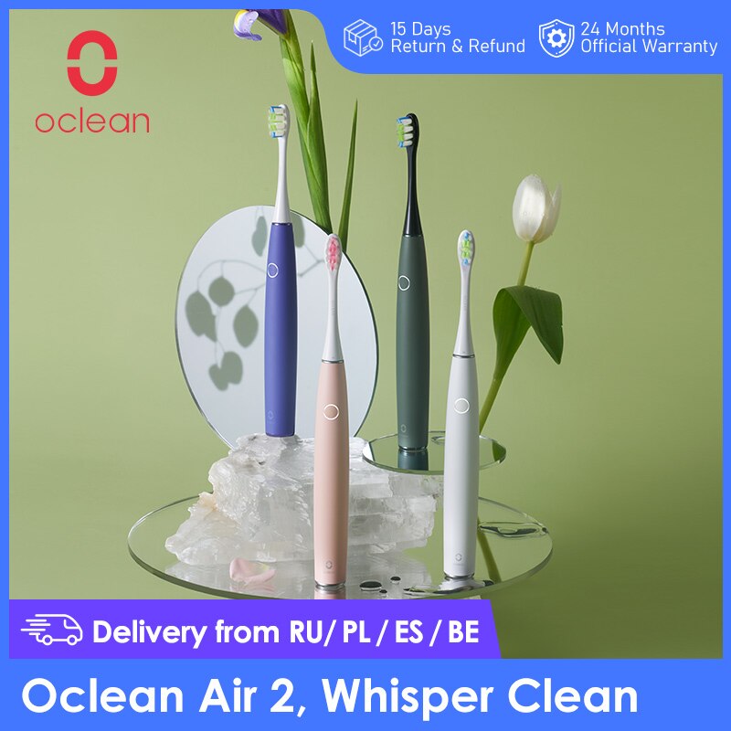 ¡Novedad de ! Cepillo de dientes eléctrico sónico Oclean Air 2, reducción de ruido, suave Limpieza de dientes, magnético, carga rápida, 40 días