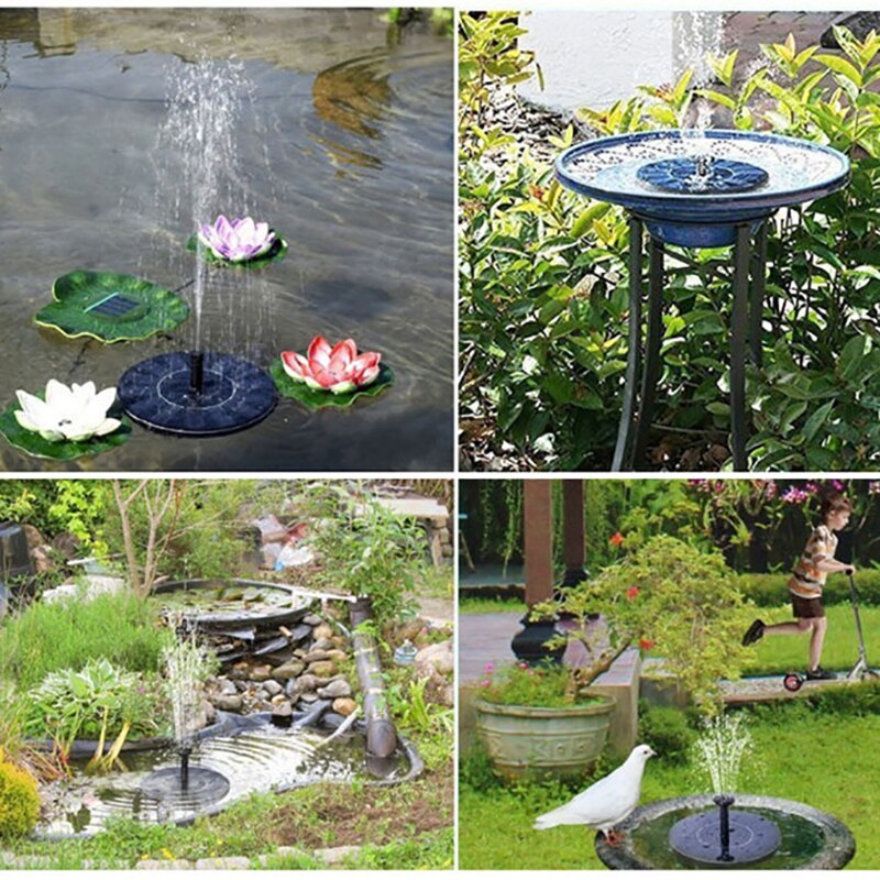 Floating solar fountain panel kit garden fountain water pump for bathing pool watering wide irrigation pump