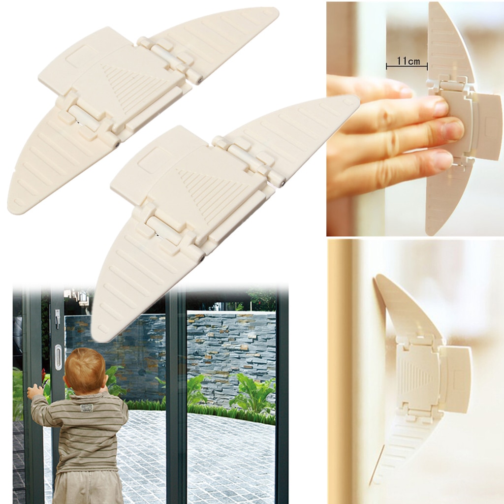 Sliding Closet Door Lock Window Stopper Wedge Locks Security For Baby