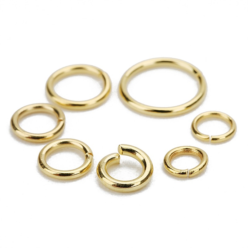 Anillos abiertos de acero inoxidable para hacer joyas, 3-10mm, 100 Uds., bucle de enlace para DIY, conector,