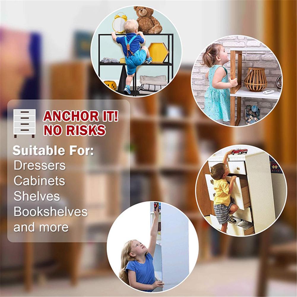 Furniture Anchors Anti-tip Wall Anchor Kit Metal Anti-falling Safety Device Secure Straps Hardware Accessories Child Protection