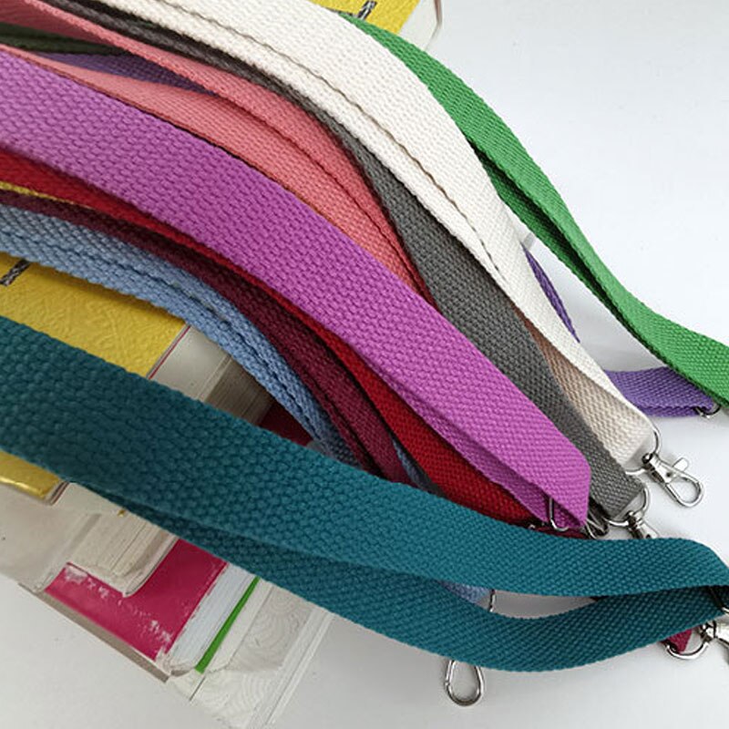 130Cm Canvas Snoep Kleur Tas Band Verstelbare Schouderriem All-Match Klinknagel Versterkte Brede Singels Strap Vervanging Riem