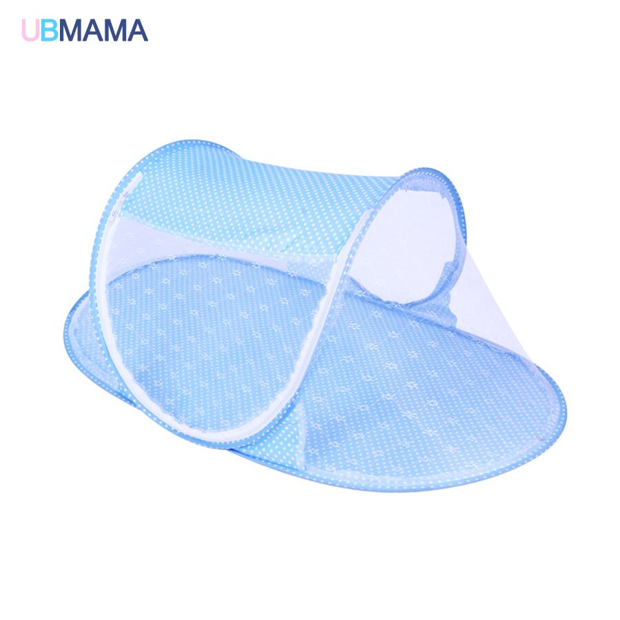 Med net foldbar bærbar må ikke installere spillesenge enkel anti-støv dreng pige rød blå tremmeseng babyseng til 0-12m 110*60*38cm