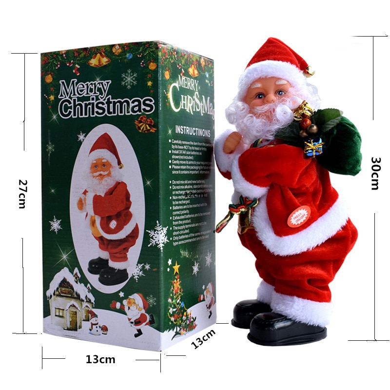 WINCOTE Kerstversiering Elektrische Omgekeerde Street Dance Kerstman Muziek Kerst kinderen Speelgoed Ornamenten Kinderen Speelgoed
